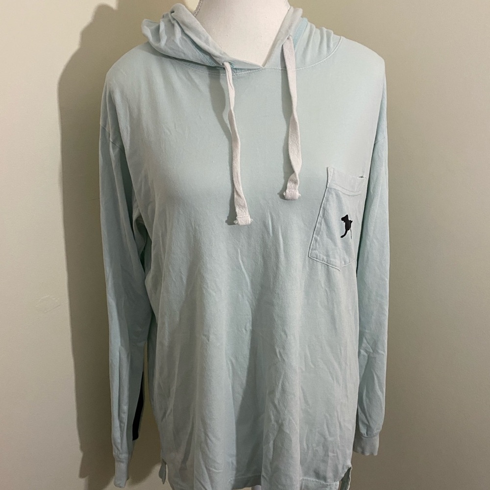 Pink by Victoria Secret Light Blue Hoodie T-Shirt
